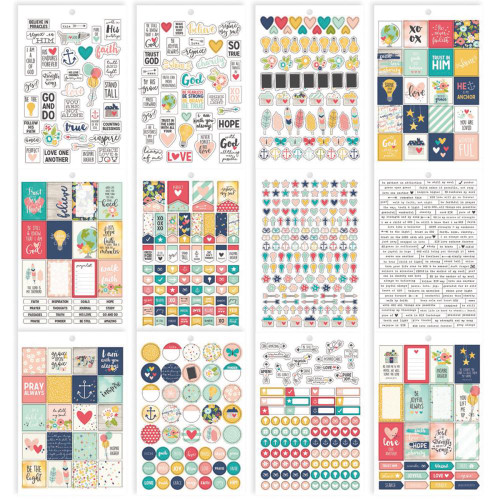 Carpe Diem - Simple Stories - A5 Sticker Book - Faith